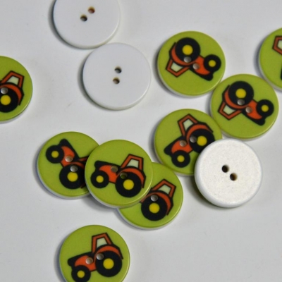 Kinderknopf "Traktor" | grün